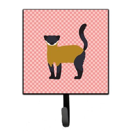 Carolines Treasures Yellow-Throated Marten Pink Check Leash or Key Holder BB7874SH4